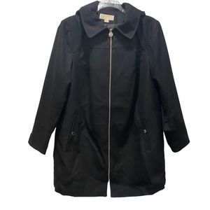 Michael Michael Kors Black Wool Blend Full Zip with Hood 1X
